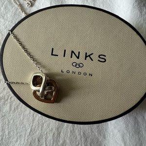 Authentic Link of London Gold and Silver heart necklace